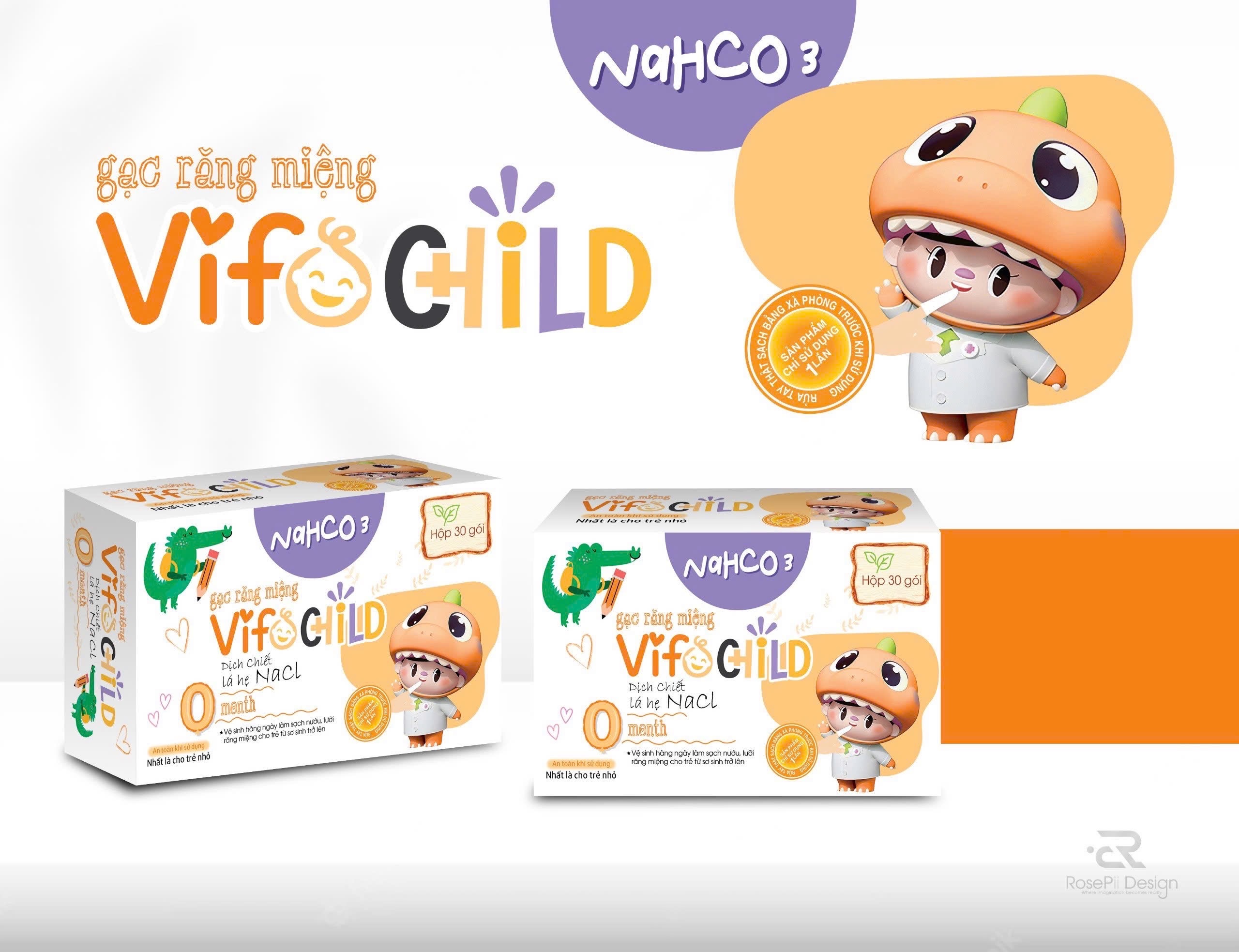 gạc rơ lưỡi cho bé sơ sinh Vifochild